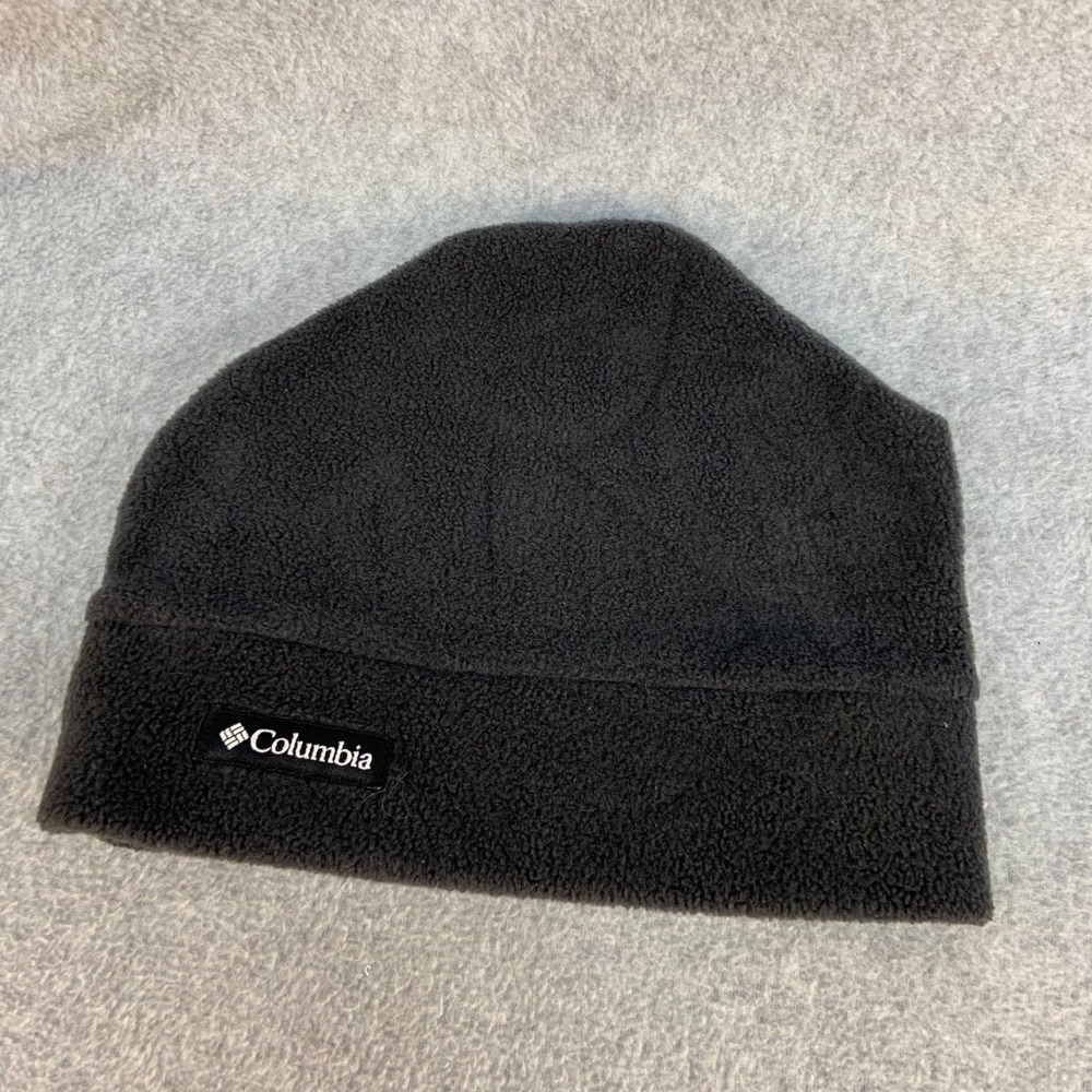 Columbia Logo Unisex Gray Columbia Fleece Beanie Winter Hat OSFM